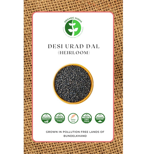 organic sudha desi sabut urad dal packaging unpolished