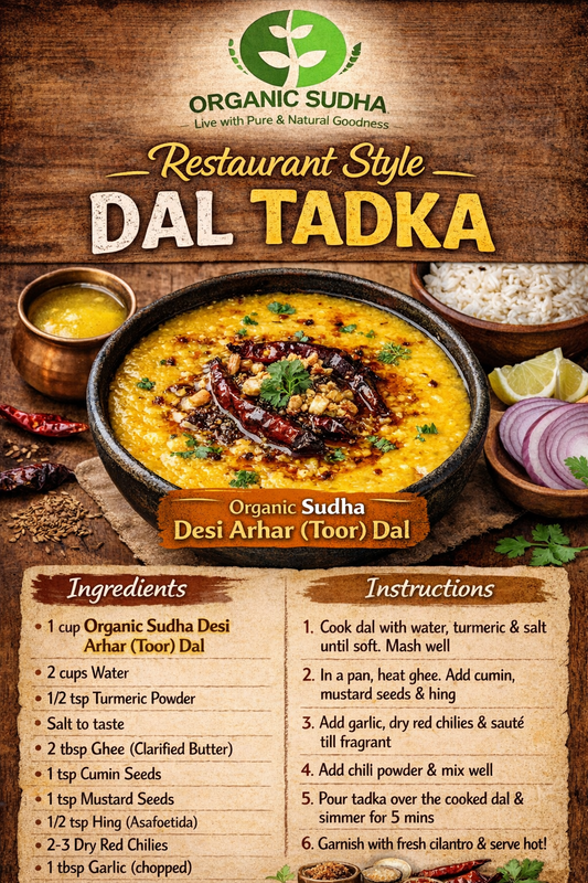 Restaurant Style Dal Tadka Recipe with Desi Arhar Dal