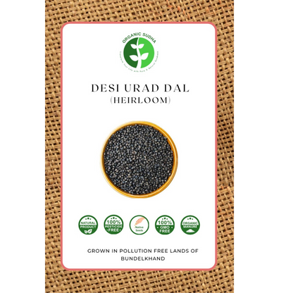 organic sudha desi sabut urad dal packaging unpolished