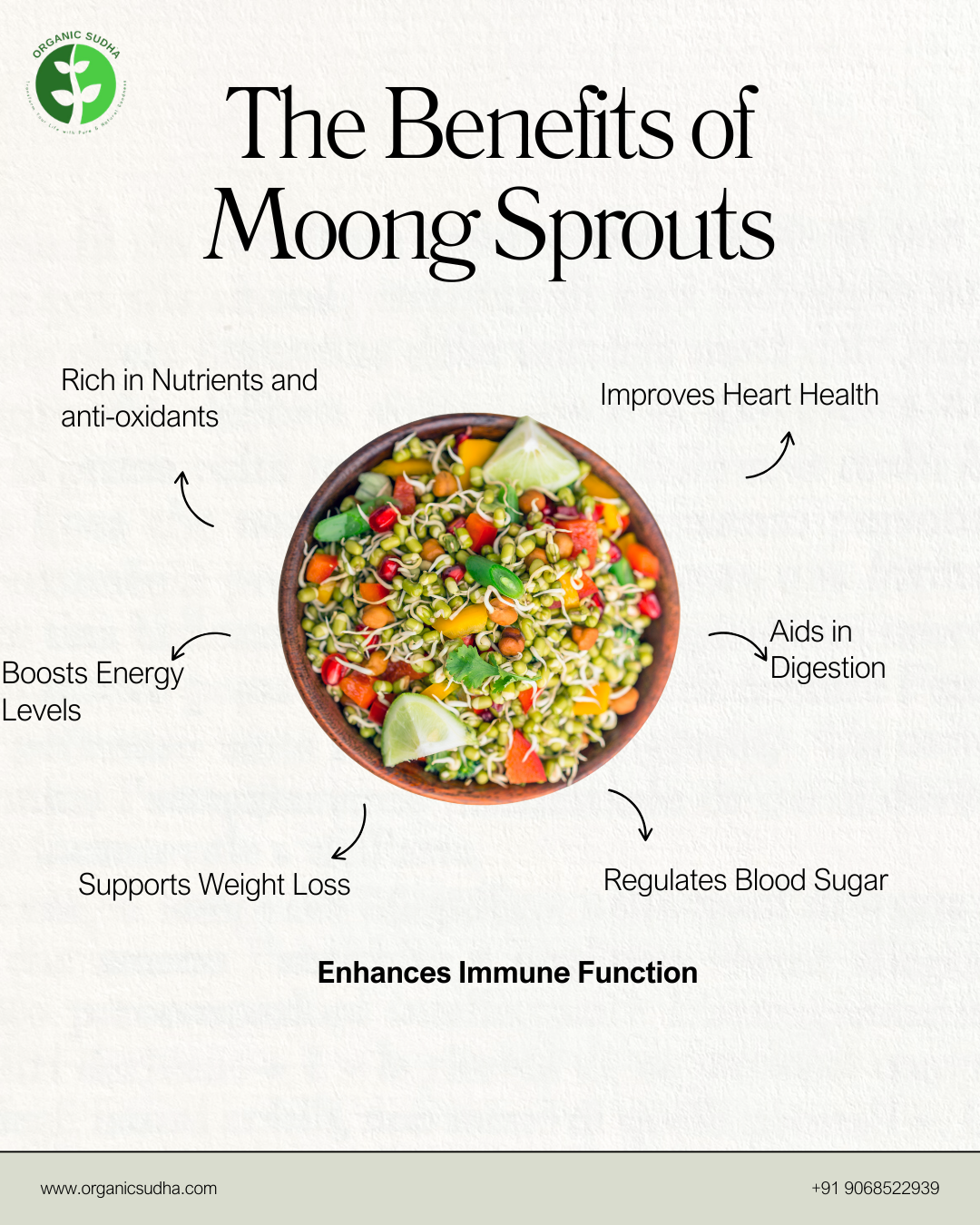soaked sabut moong dal sprouting whole green gram organic